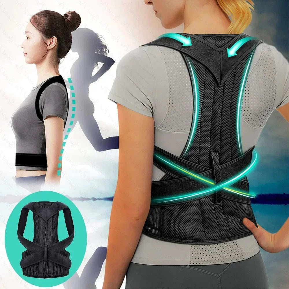 OrthoVanta™ Adjustable Posture Corrector Brace – Back & Shoulder Support